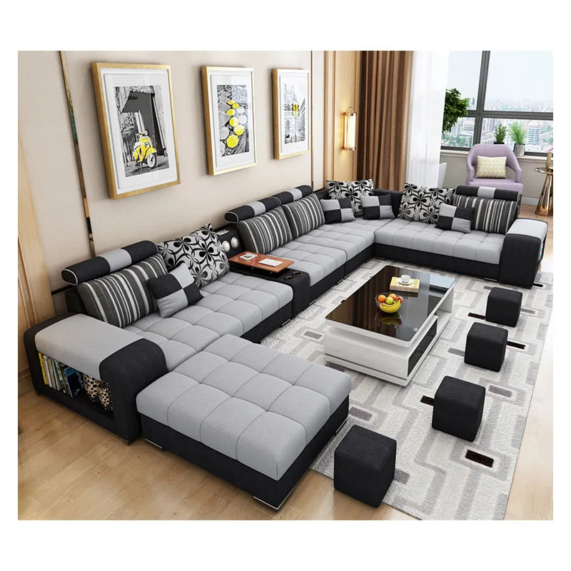 Modern Fabric Sofa Set Furniture Living Room