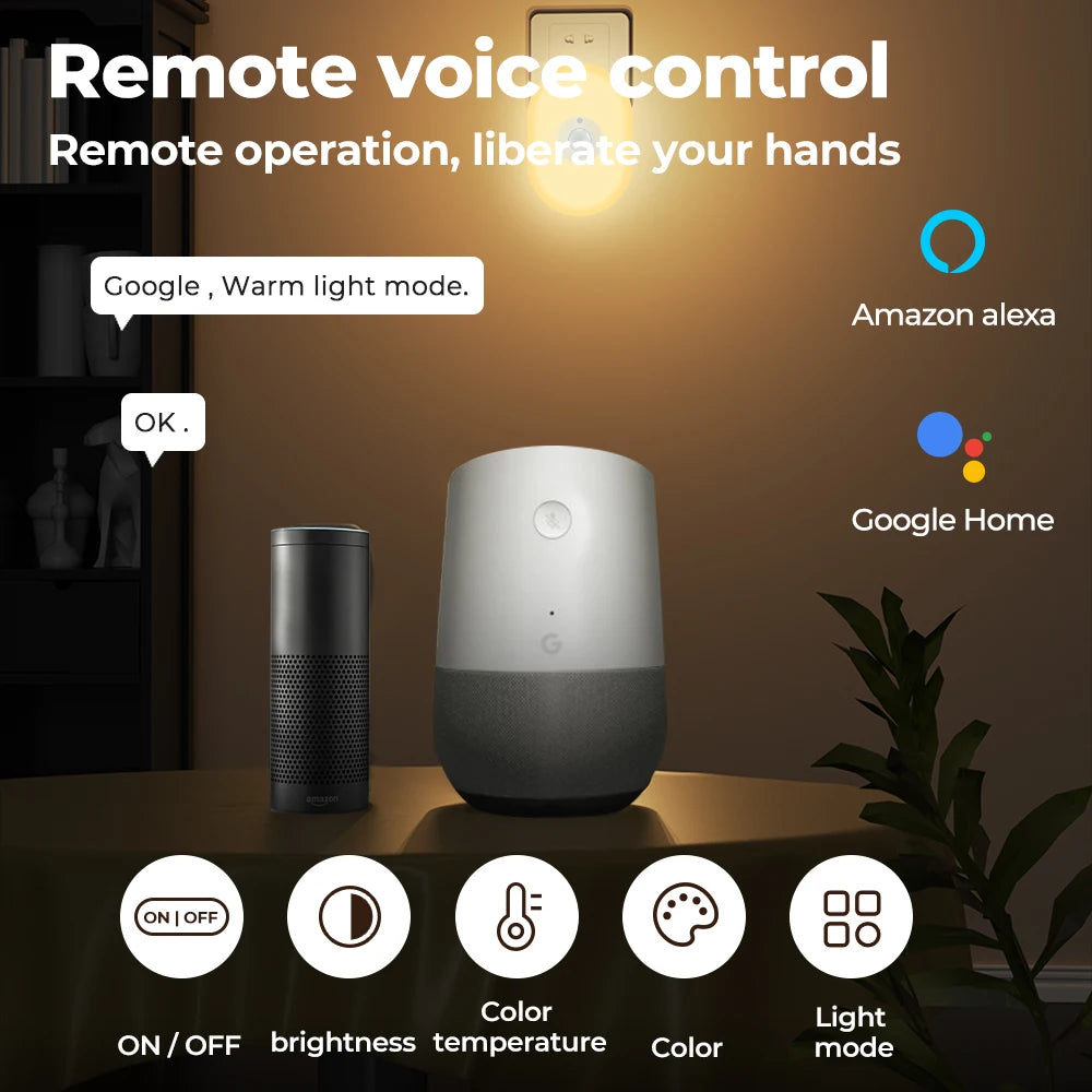 WiFi Tuya Smart Led Night Light PIR Motion Sensor