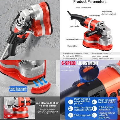 Powerful 3800W Electric Angle Grinder