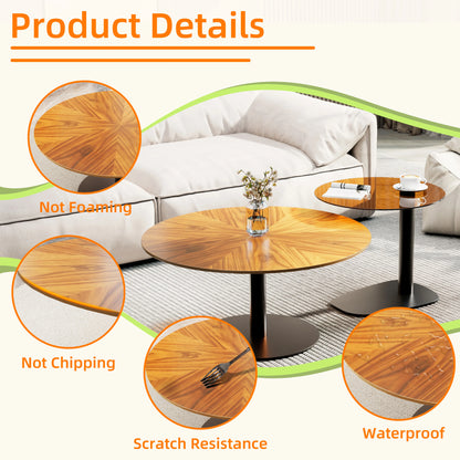 2x Modern Coffee Table Set Round