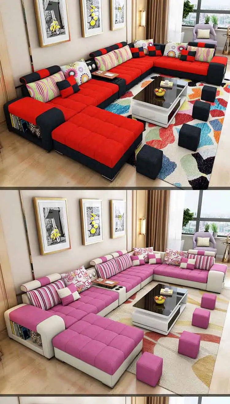 Modern Fabric Sofa Set Furniture Living Room