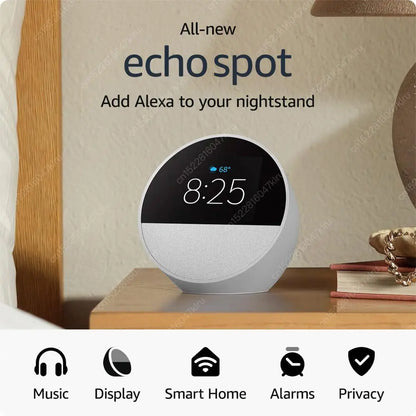 New Original Alexa Echo Spot Mini Wifi Home Alarm