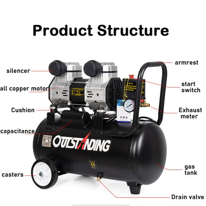 220V 1100W 8L Small Air Compressor 6L