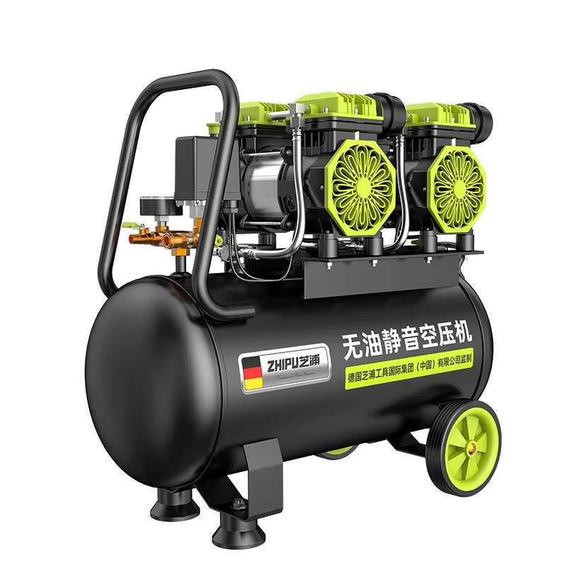 220V Silent Oil-freeCompressor 12/30/50L Portable
