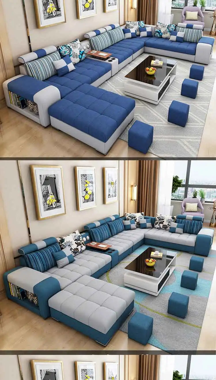 Modern Fabric Sofa Set Furniture Living Room
