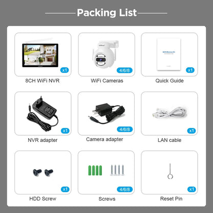 Srihome NVS010 5MP 10 Inch IPS Screen Wireless