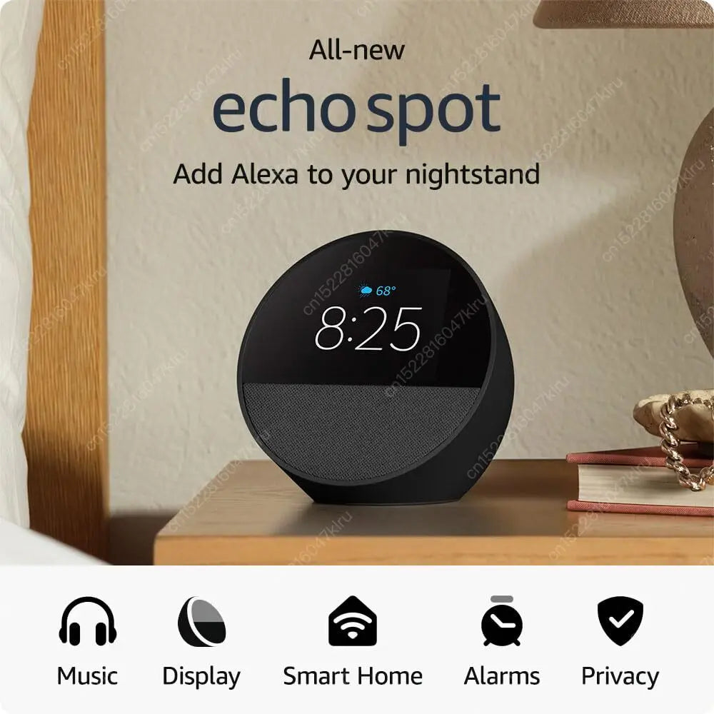 New Original Alexa Echo Spot Mini Wifi Home Alarm