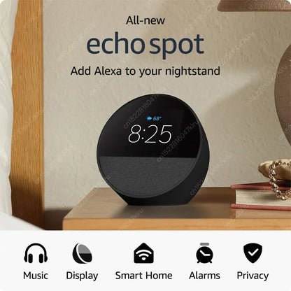 New Original Alexa Echo Spot Mini Wifi Home Alarm
