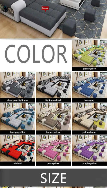 Modern Fabric Sofa Set Furniture Living Room