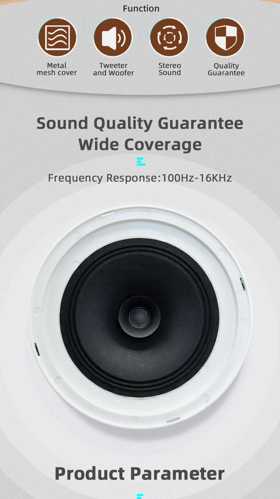 Bluetooth Wall Amplifier Smart Home Audio Mini Touch