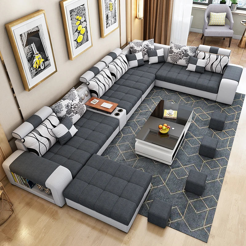 Modern Fabric Sofa Set Furniture Living Room