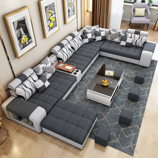 Modern Fabric Sofa Set Furniture Living Room