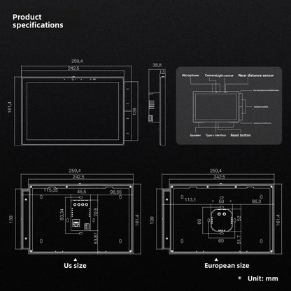 Smart Home Control Panel Max 10.1inch Touch Screen