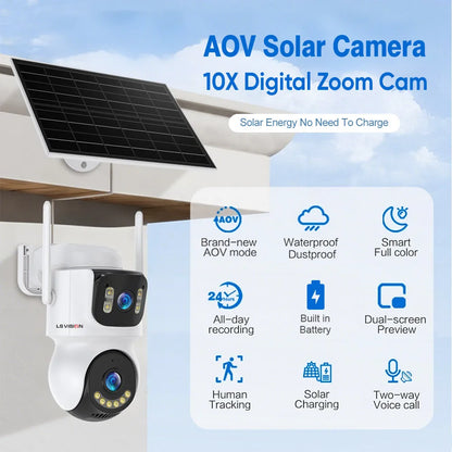 Outdoor Camera Wifi PIR Detection Security Solar