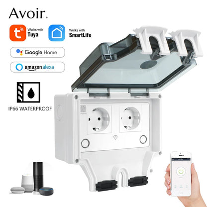 Avoir Tuya IP66 Waterproof Electrical Sockets