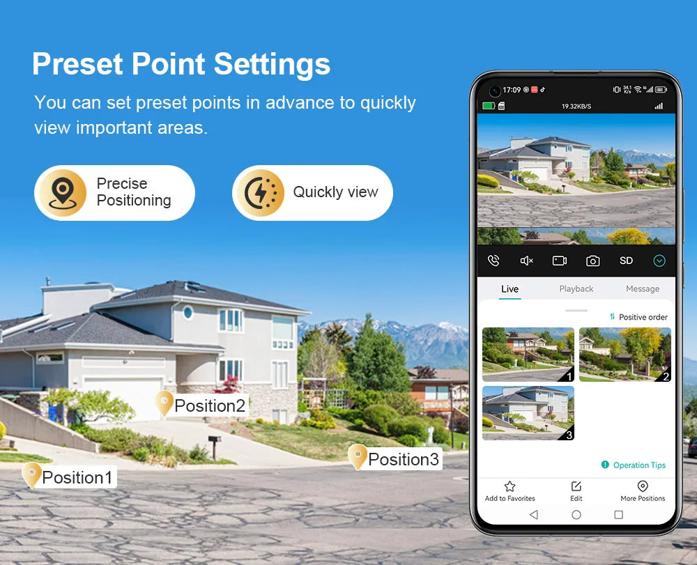 Outdoor Camera Wifi PIR Detection Security Solar