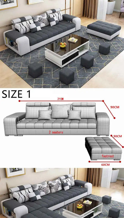 Modern Fabric Sofa Set Furniture Living Room