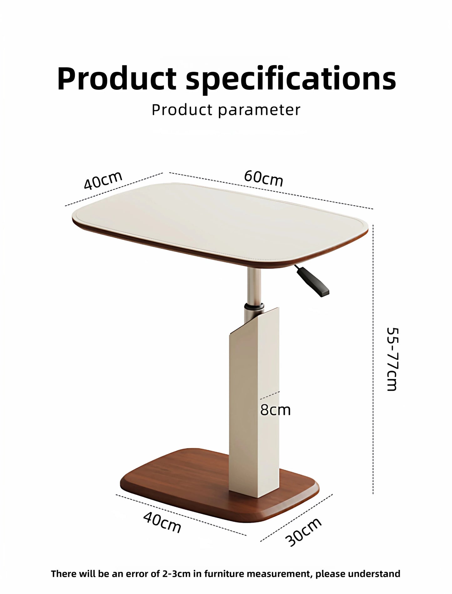 Mid-Century Modern Side Table Adjustable