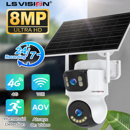 Outdoor Camera Wifi PIR Detection Security Solar