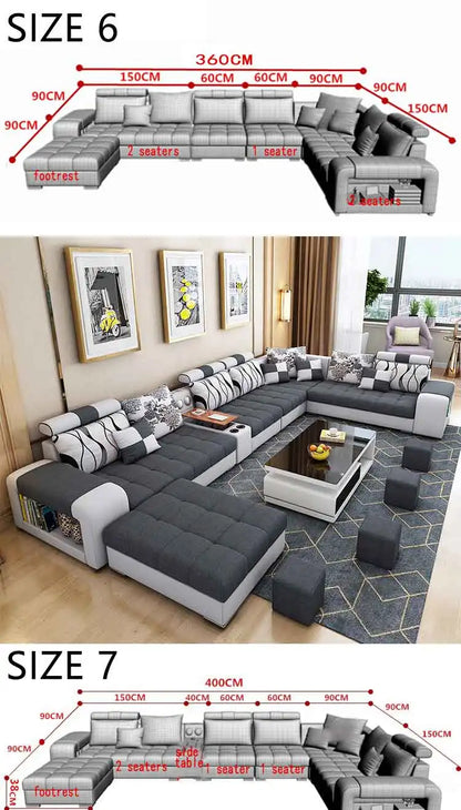 Modern Fabric Sofa Set Furniture Living Room