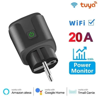 Tuya WiFi Smart Plug 16A/20A EU Smart Socket