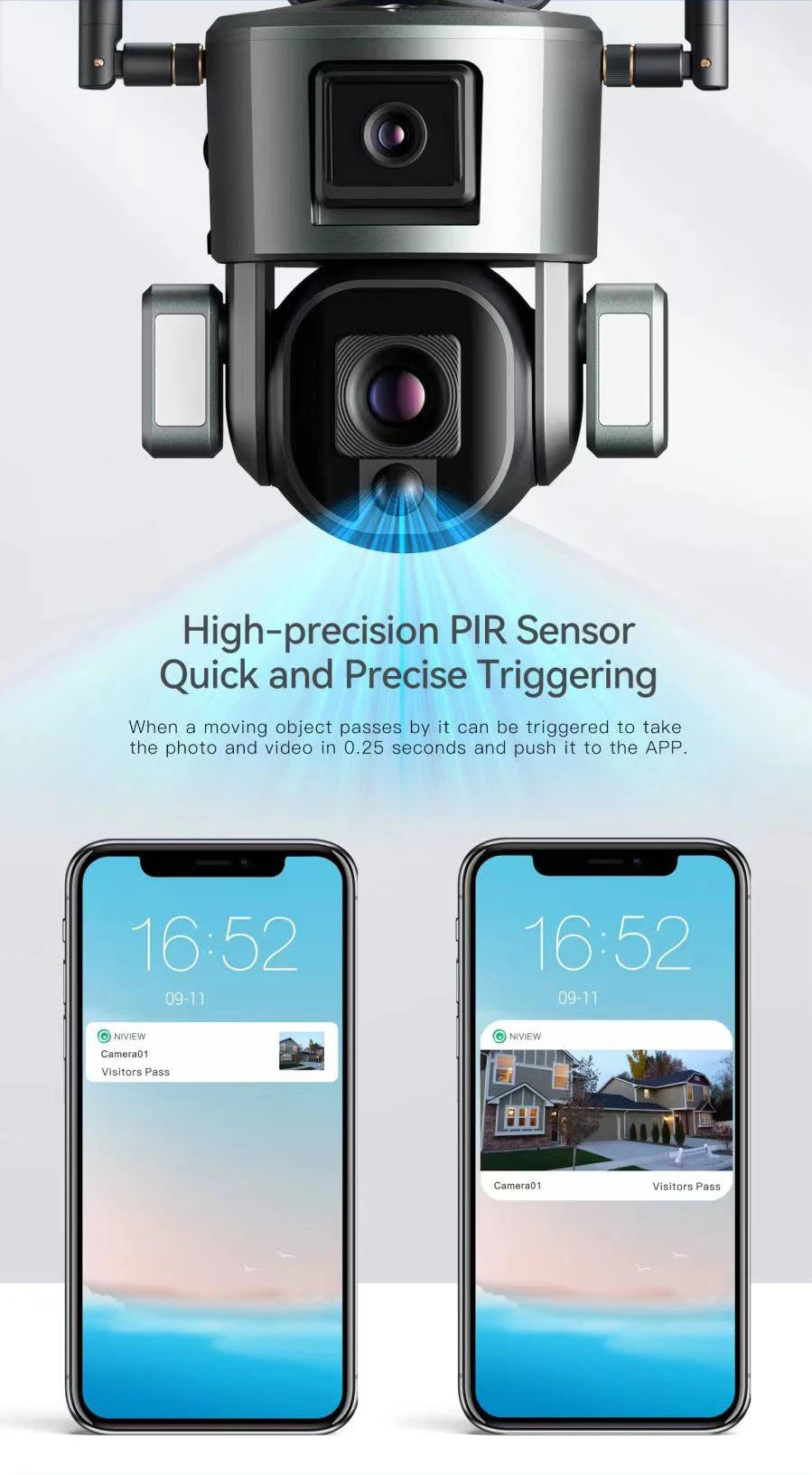 Low Comsunption WIFI IP Camera AI Humanoid Detection