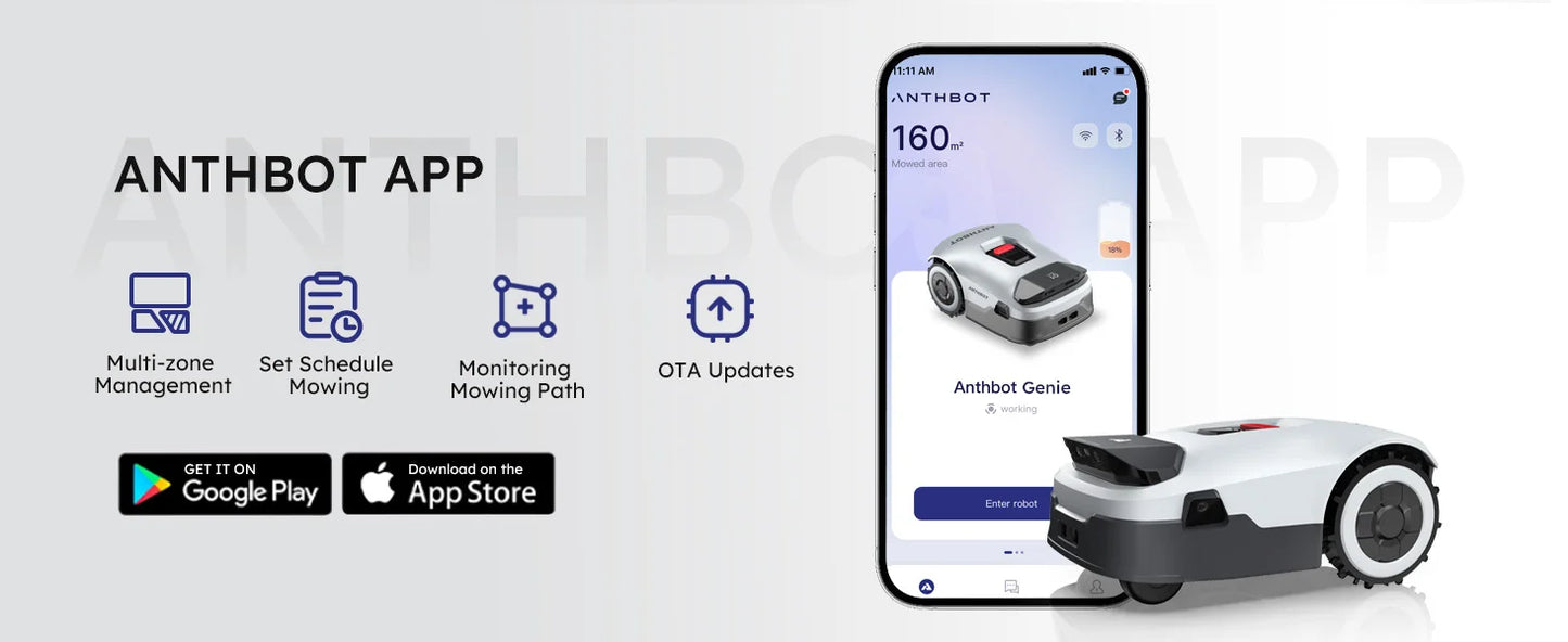 ANTHBOT Genie 600 AI Wireless Robotic Lawnmower