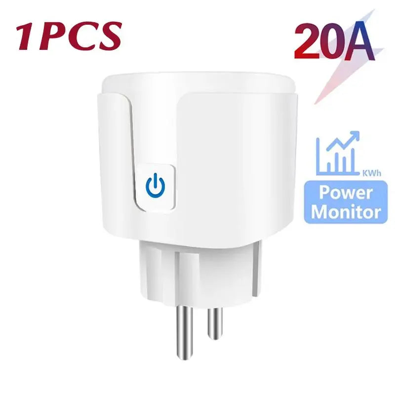 Tuya WiFi Smart Plug 16A/20A EU Smart Socket