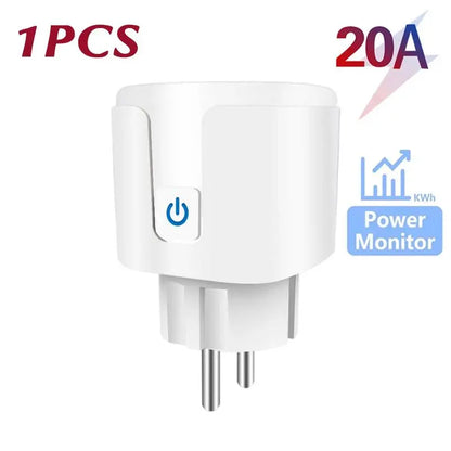 Tuya WiFi Smart Plug 16A/20A EU Smart Socket