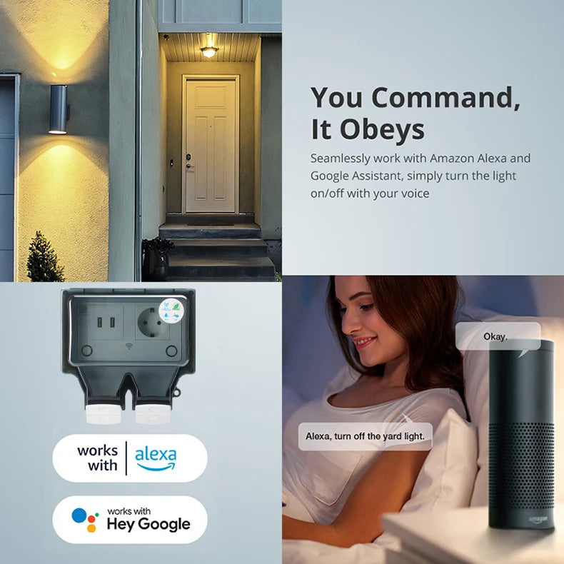 Avoir Tuya IP66 Waterproof Electrical Sockets