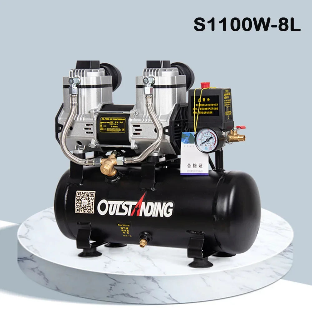 220V 1100W 8L Small Air Compressor 6L