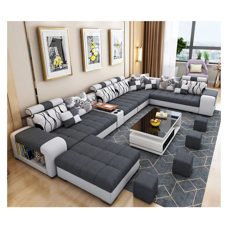 Modern Fabric Sofa Set Furniture Living Room