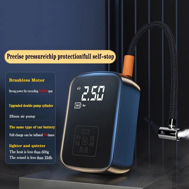 Car Tire Inflator Mini Air Compressor 12V