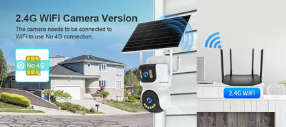 Outdoor Camera Wifi PIR Detection Security Solar
