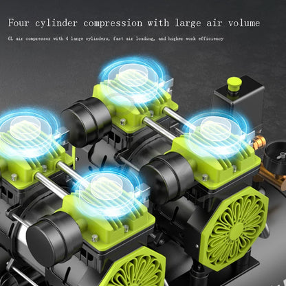 220V Silent Oil-freeCompressor 12/30/50L Portable
