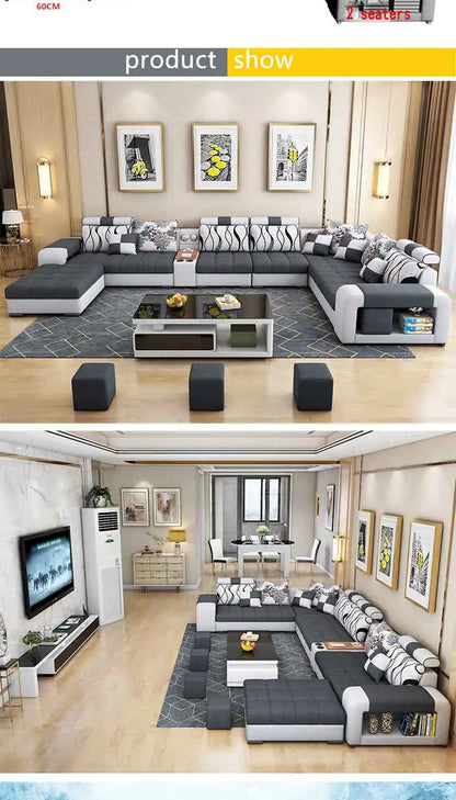 Modern Fabric Sofa Set Furniture Living Room