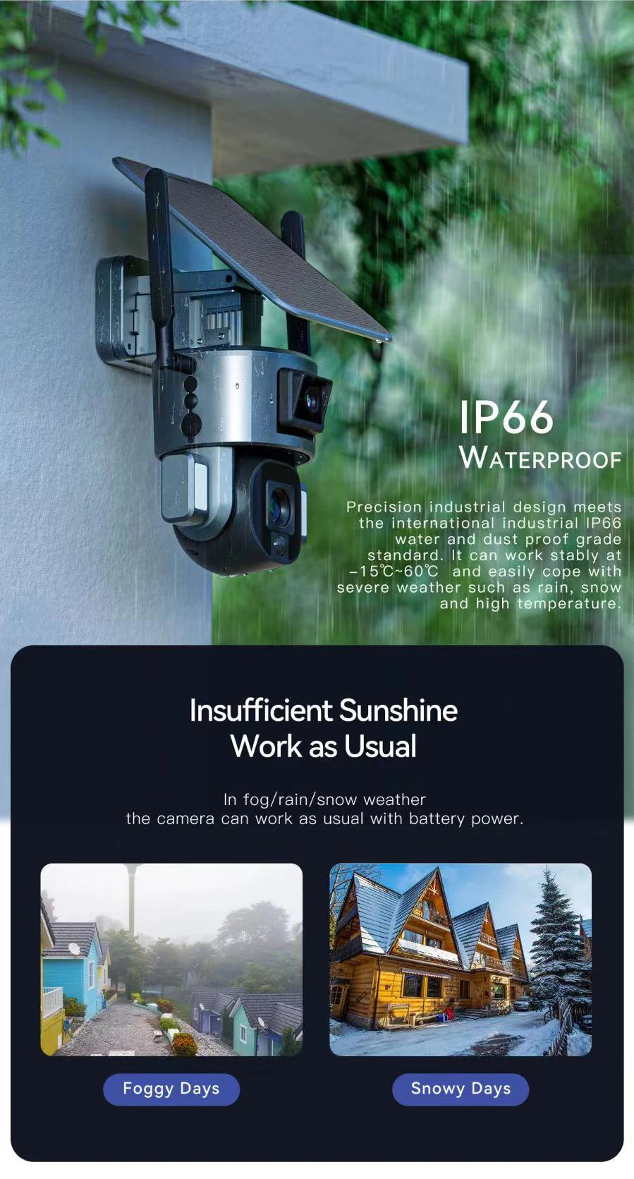 Low Comsunption WIFI IP Camera AI Humanoid Detection